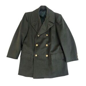 Vntg Menâs Army Green Coats South Carolina Uniform Dress Coat Peacoat Size 40